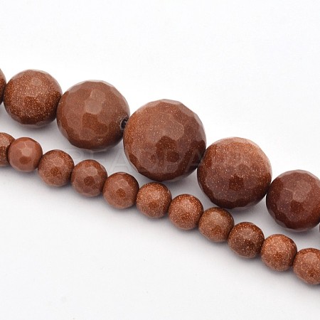 Synthetic Goldstone Graduated Beads Strands G-E302-022A-1