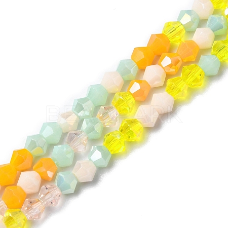 Electroplate Glass Beads Strands EGLA-D018-02D-1