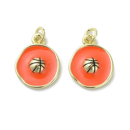 Brass Enamel Pendants KK-D384-01G-01-1