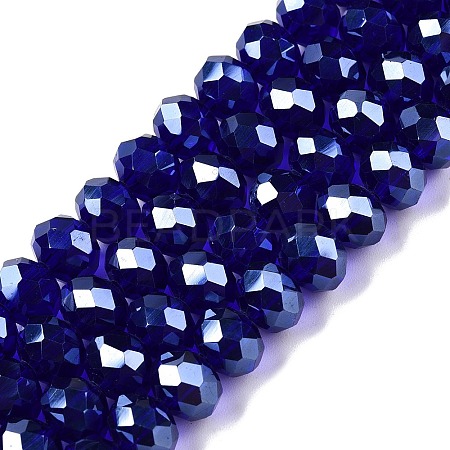 Electroplate Glass Beads Strands EGLA-A044-T8mm-A06-1