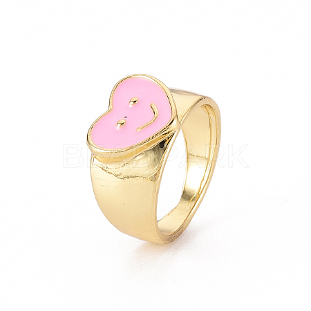 Alloy Enamel Wide Band Rings RJEW-N034-009D-RS-1