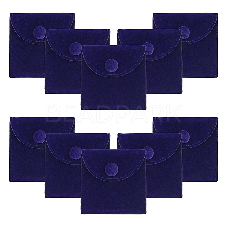 Square Velvet Jewelry Package Bags ABAG-WH0035-055A-01-1