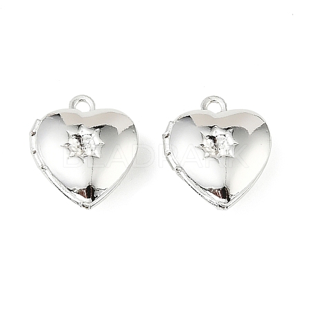 Heart Brass Pendant Rhinestone Settings KK-A276-12S-1