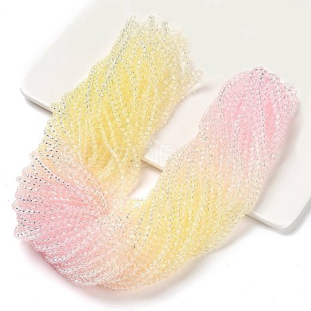 Transparent Painted Glass Beads Strands DGLA-A034-T3mm-A25-1