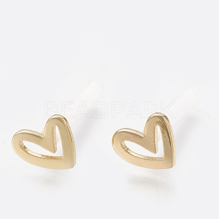 Brass Stud Earrings KK-S348-123-1