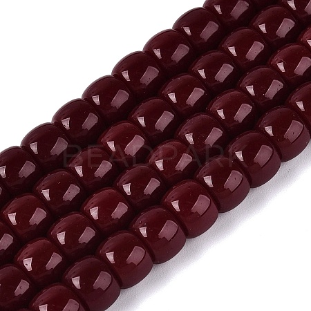 Opaque Glass Beads Strands GLAA-NH0002-B13-1