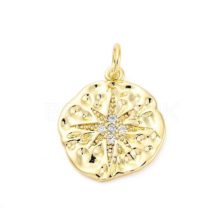 Brass Micro Pave Cubic Zirconia Pendants KK-D325-55G-1