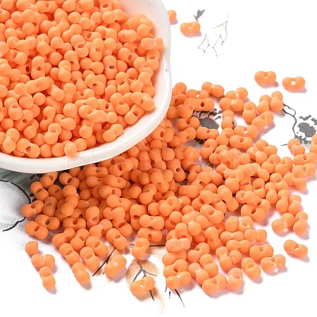 Rubberized Style Glass Seed Beads SEED-Z003-01I-1
