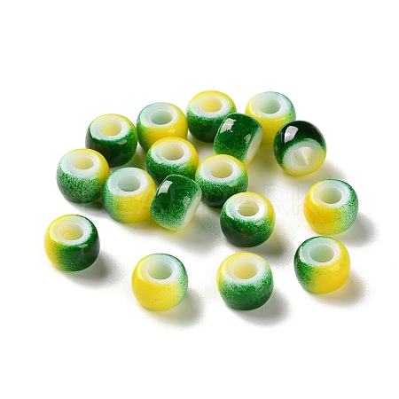 Spray Painted ABS Plastic European Beads KY-G033-02A-04-1