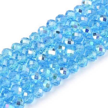 Electroplate Glass Beads Strands EGLA-A044-T3mm-L08-1