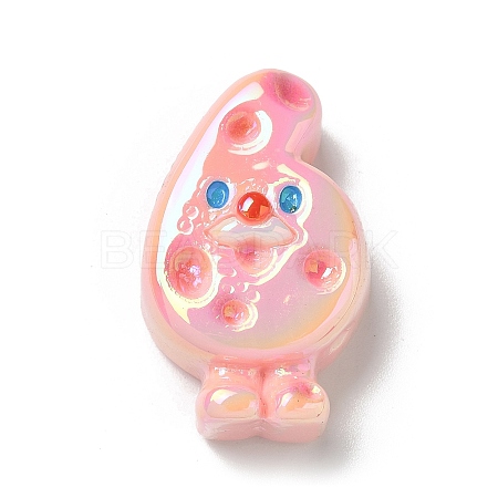 Electroplate Number Theme Resin Beads RESI-Q015-01G-1