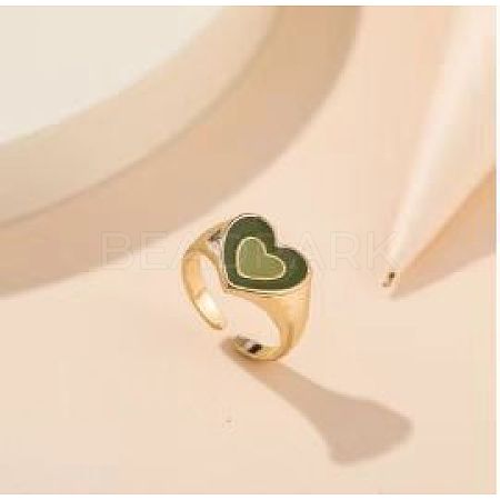 Adjustable Zinc Alloy and Enamel Cuff Rings FS-WG1B4E2-05-1