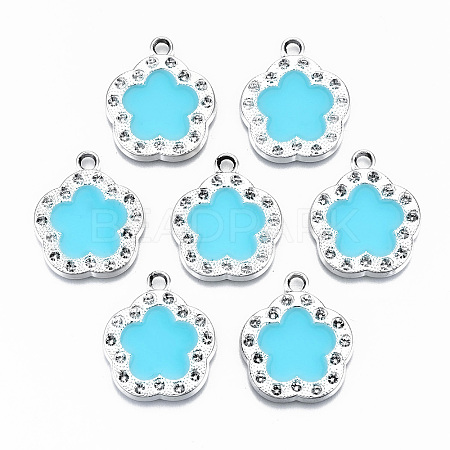 UV Plating Acrylic Pendant Rhinestone Settings OACR-R252-01-03P-1