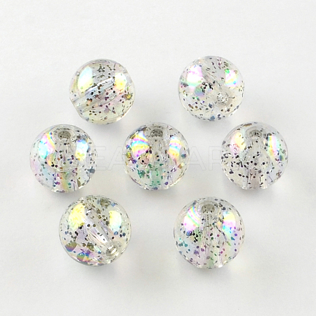 Round AB Color Transparent Acrylic Beads TACR-D005-10mm-06-1