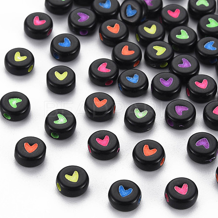 Opaque Black Acrylic Beads MACR-S273-40-1
