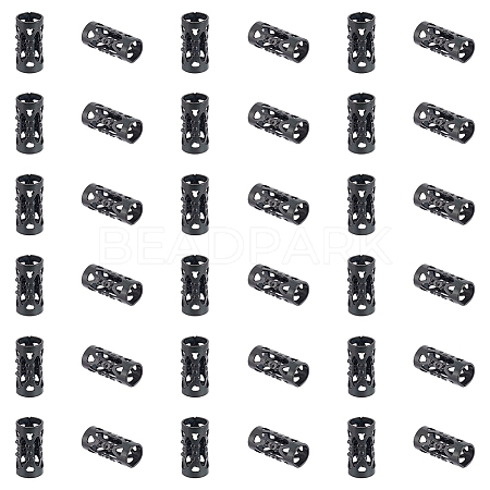 40Pcs Hollow 304 Stainless Steel Beads STAS-UN0060-15-1