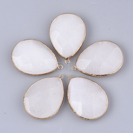Natural White Jade Pendants G-S344-91G-1