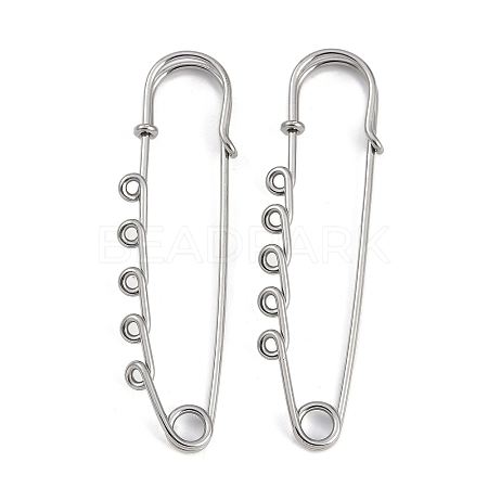 304 Stainless Steel Safety Pins Brooch Findings STAS-K252-05C-P-1