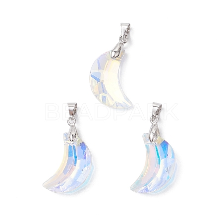 AB Color Plated Glass Pendants PALLOY-JF04595-02-1