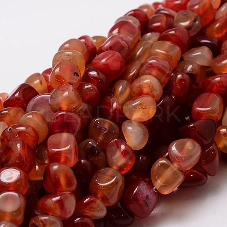 Natural Agate Chip Bead Strands G-M298-16-1