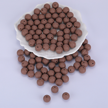 Round Silicone Focal Beads SI-JX0046A-114-1