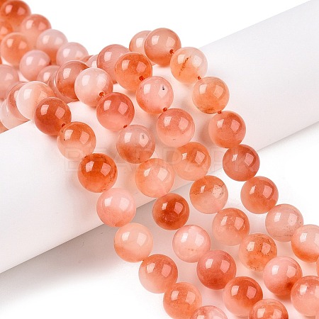 Dyed Natural White Jade Beads Strands G-T138-10mm-210-29-1