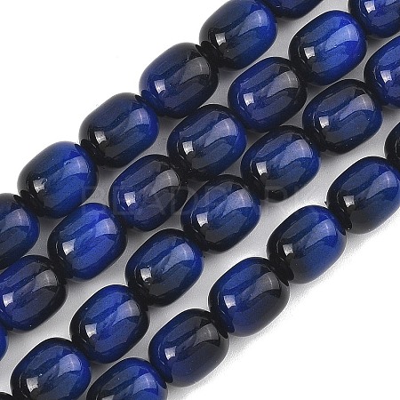 Dyed Imitation Tiger Eye Glass Beads Strands GLAA-H040-02A-1