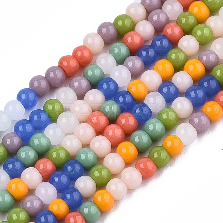 Opaque Glass Beads Strands GLAA-T006-10B-1