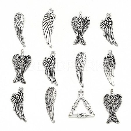 Tibetan Style Alloy Pendants TIBEP-M038-02AS-1