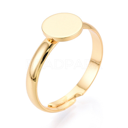 Brass Cuff Ring Findings KK-N274-18G-1