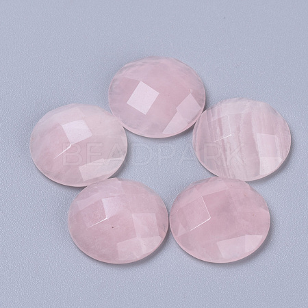 Natural Rose Quartz Cabochons G-T062-25-1