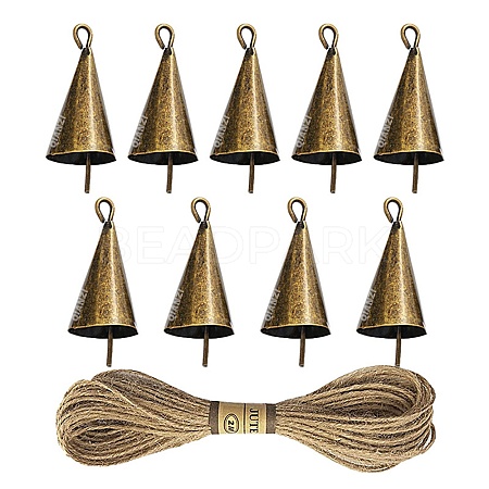 Iron Bell Hanging Ornaments AJEW-H145-91AB-1
