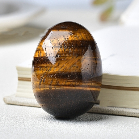 Natural Tiger Eye Carved Healing Egg Figurines PW-WG29511-03-1