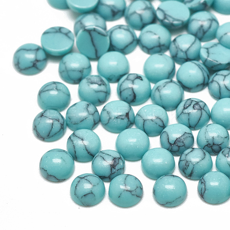 Synthetic Turquoise Cabochons X-TURQ-S290-12C-8mm-1