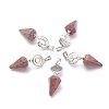 Natural Rhodochrosite Pendants G-O194-05-1