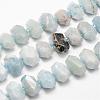 Natural Aquamarine Bead Strands G-H038-14-1