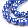 Electroplate Opaque Glass Beads Strands GLAA-T032-P10mm-AB11-3