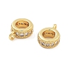Rack Plating Brass Micro Pave Cubic Zirconia Tube Bails LS-KK-Z052-01G-2