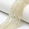 Electroplate Transparent Glass Beads Strands EGLA-A034-T4mm-H03-1