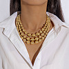 Alloy & CCB Plastic Beaded Necklaces FS-WG4655B-31-1