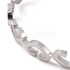 304 Stainless Steel Bangles with Safety Chains BJEW-F464-18P-2