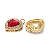 Brass Micro Pave Cubic Zirconia Pendants KK-G404-B-01Q-G-2