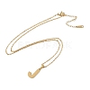 Ion Plating(IP) Initial Letter 304 Stainless Steel Pendant Necklaces NJEW-M199-01G-J-3