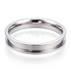 201 Stainless Steel Grooved Finger Ring Settings RJEW-TAC0017-4mm-03A-1