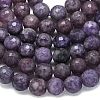 Natural Lepidolite/Purple Mica Beads Strands G-B165-A11-8mm-3