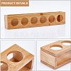 6 Round Holes Bamboo Shot Glasses Holders AJEW-WH0317-05-5