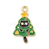Christmas Kitten Alloy Enamel Pendants ENAM-I060-02B-1