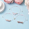 3Pcs 3 Styles Gemstone Braided Bead Bracelets BJEW-JB11146-08-2