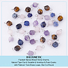 DICOSMETIC 40Pcs 4 Styles Faceted Natural Mixed Stone Charms FIND-DC0001-36-4