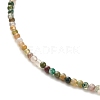 Natural Indian Agate Beaded Necklaces for Women NJEW-JN03789-03-4